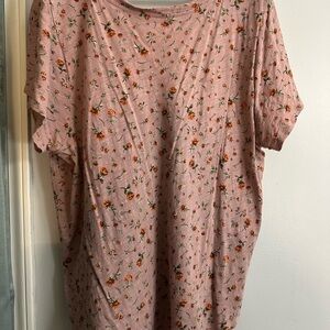 Floral Pink Short Sleeve Top